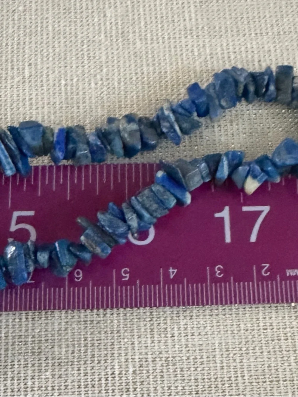 Lapis  Lazuli Blue Chip Bead Long Necklace - Women Jewelry